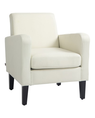 Modern Fabric Bedroom Armchair, 66x72x74 cm, Cream