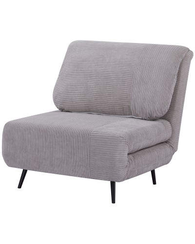  Poltrona Letto 2 in 1 Singola, Schienale Regolabile su 3 Livelli e Imbottito, Struttura in Legno e Acciaio