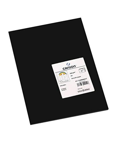 Iris Karton Schwarz Glatt - 24x33 cm - Ideal für Zeichnung und Scrapbooking
