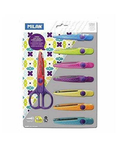 Ciseaux Milan Multicolores - Set de 9 Pièces Plastique École & Loisirs
