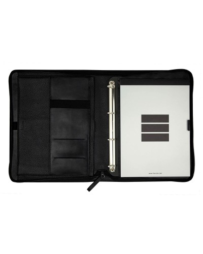 Documentenhouder met Rits Finocam Andrea 26,5 x 33,5 x 4 cm Zwart A4