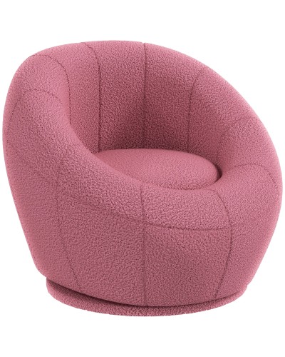 Modern Plush Mini Armchair with Thick Padding, 60x56x48cm, Pink