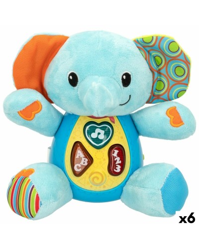 Winfun Éléphant Peluche Sonore - Doux Doudou Bébé 17cm (6 Unités)
