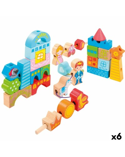Woomax Set Construcciones Madera 32 Piezas - Educativo y Divertido (x6)
