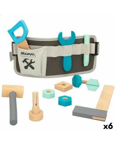 Woomax Attrezzi Giocattolo in Legno 12pz - Set Utensili per Bambini (31cm)
