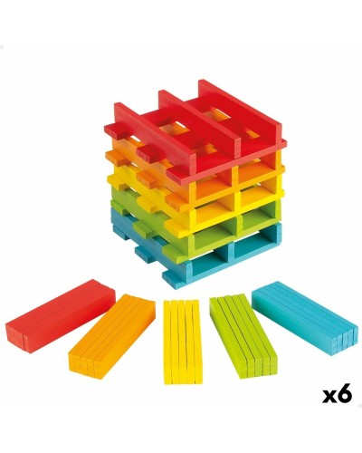 Woomax Set Costruzioni Legno 100 Pezzi - Blocchi Colorati Educativi
