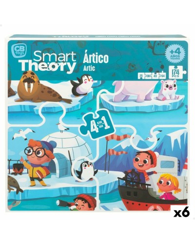 Kinderpuzzel Colorbaby Artic 4-in-1 174 Onderdelen 136 x 34 cm (6 Stuks)