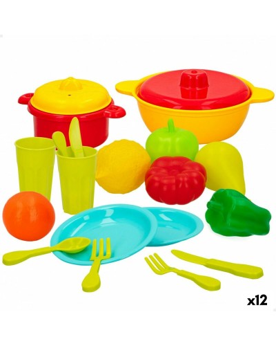 Colorbaby Set Alimentos de Juguete 20 Piezas - Utensilios y Accesorios de Cocina
