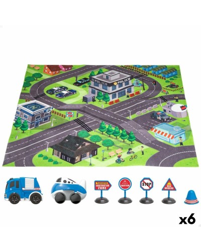 Speed & Go Play Mat: Highway, Vehicles, Fabric and Plastic (6pcs)
