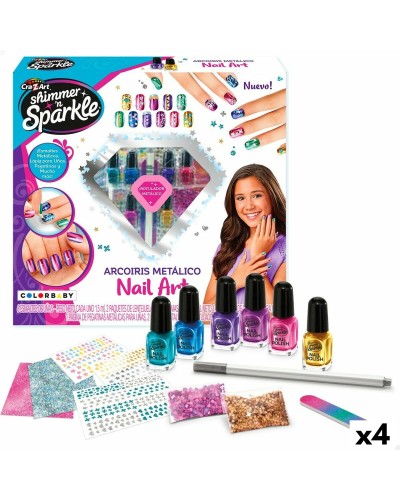 Cra-Z-Art Set de Belleza Arcoíris: Uñas Metalizadas Niños - 4 piezas
