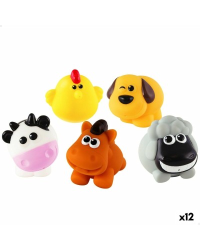 Winfun Animaux Ferme (12 pièces) : Mini Figurines Éducatives 7x6.5x4 cm
