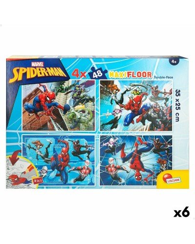 Lasten palapeli Spider-Man Kaksipuolinen 4-in-1 48 Kappaletta 35 x 1,5 x 25 cm (6 osaa)