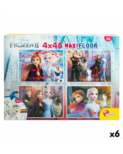 Puzzle Frozen Doble Cara 4 en 1 - 48 Piezas - Niños 35x25cm
