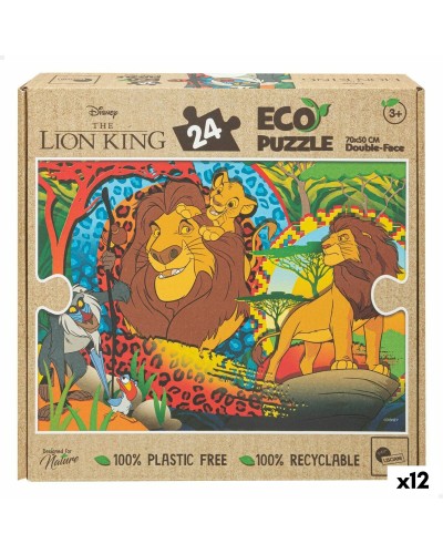 Doppelseitiges Puzzle König der Löwen 24 Teile - Groß 70x50 cm - Kinder

