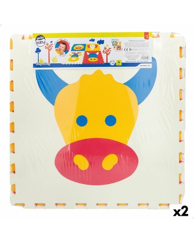 Colorbaby Tapis Puzzle Animaux 4 Pièces EVA 118x118 cm - Set 2 Unités
