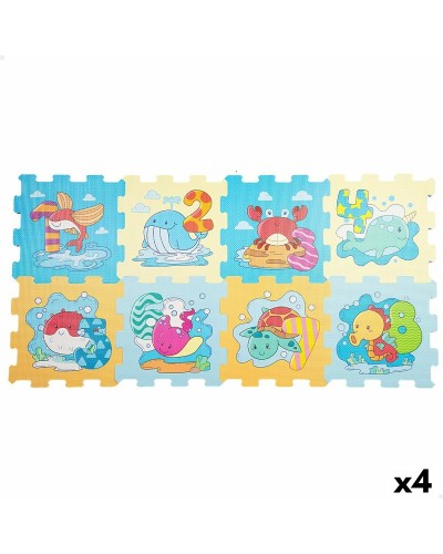 Colorbaby Tappeto Gioco Marino EVA - 8 Pezzi, Morbido e Sicuro per Bambini

