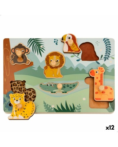 Woomax Puzzle en Bois Enfants 12 Pièces - Jeu Éducatif Premier Âge

