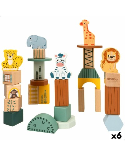 Bouwspel Woomax dieren 28 Onderdelen (6 Stuks)
