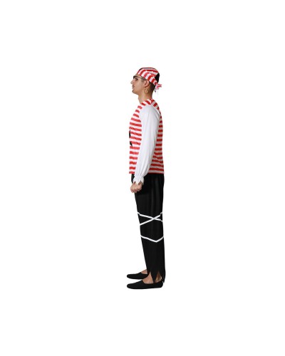 Disfraz de Pirata Adulto - Disfraz de Halloween, Carnaval - Talla Única
