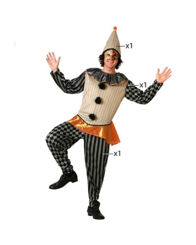 Disfraz de Arlequín Adulto - Traje de Carnaval Colorido con Rombo
