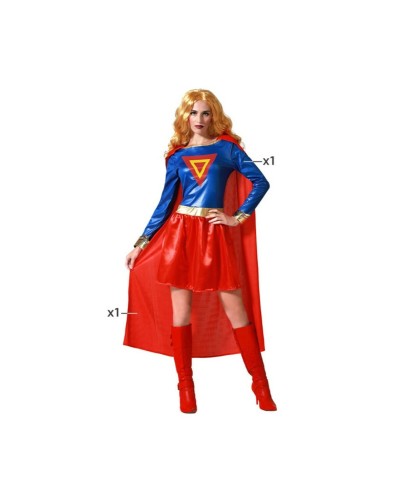 Superheldenkostüm Blau Damen - Einheitsgröße - Party Verkleidung
