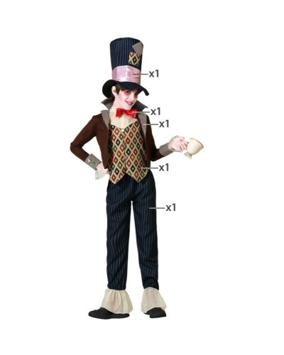 Déguisement Chapelier Fou Fille - Taille Unique - Costume Halloween
