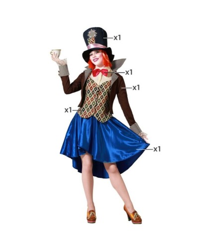 Widmann Mad Hatter Costume Adults - Alice in Wonderland Theme Party Dress

