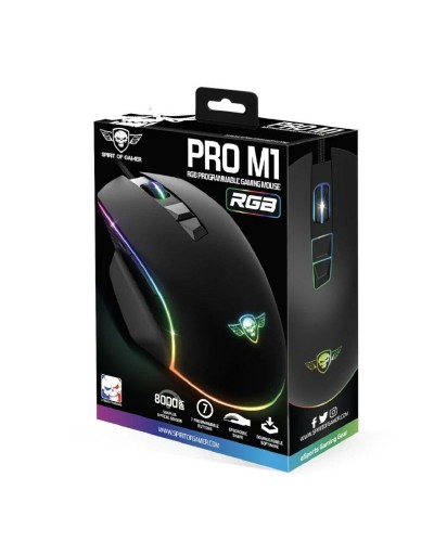 Spirit of Gamer M1 Pro: Mouse Gaming Nero Ottico, Sensore preciso
