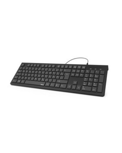 Hama Technics 69182681 Clavier Noir - Disposition IT, Ergonomique, Silencieux
