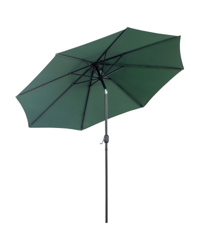  Ombrellone da Giardino 3x2.5 m Inclinabile, con Manovella, in Metallo e Poliestere Verde
