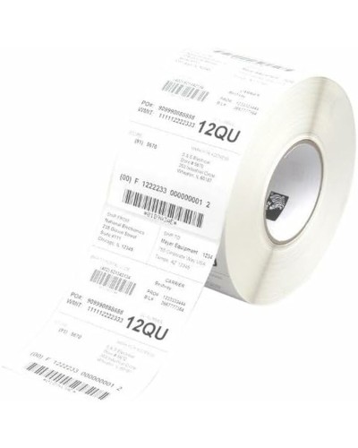 Zebra Perform 1000T Labels - White, Ø 76mm (4 Rolls) - Thermal Transfer Printing
