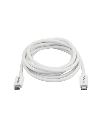 Startech Cavo Thunderbolt 3 (USB-C) 2m Bianco - Trasferimento Dati Veloce & Ricarica
