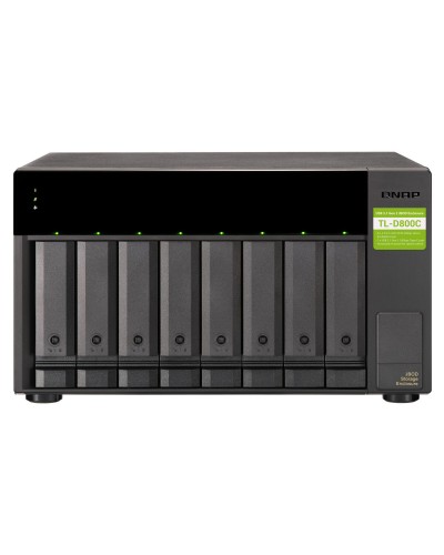 Qnap TL-D800C: 8-Bay-DAS-Speicher USB-C 3.2, Schwarz - Erweitern Sie Ihre Kapazität!

