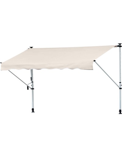  Tenda da Sole a Bracci 4x1.2m con Manovella e Struttura Telescopica, Cachi