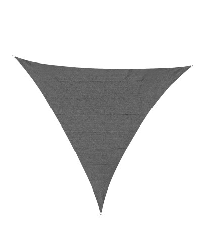 Triangular Sun Shade Sail Anti-UV Breathable with D-Rings, HDPE, 5x5x5 m, White and Blue