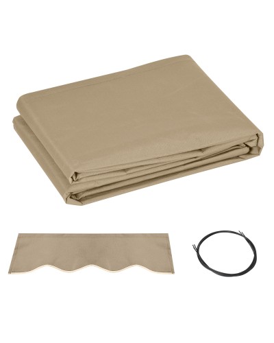 4x2.5m Beige Anti-UV Polyester Awning Replacement Fabric