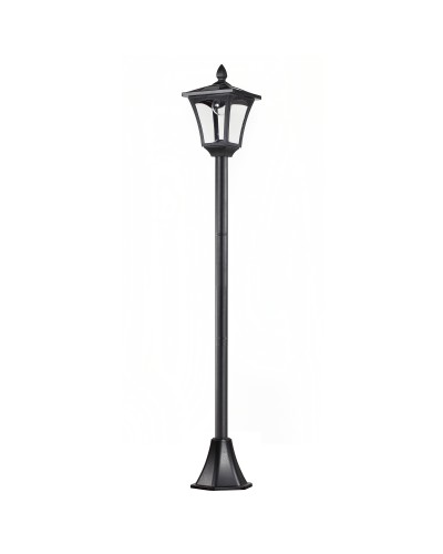  Lampione LED da Esterno ad Energia Solare Lampada da Giardino Lampada da Terra Impermeabile IP44 18×18×160cm Nero