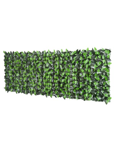  Rotolo di Siepe Artificiale 3x1 m in PE e Tessuto per Balcone e Giardino, Verde Chiaro e Verde Scuro