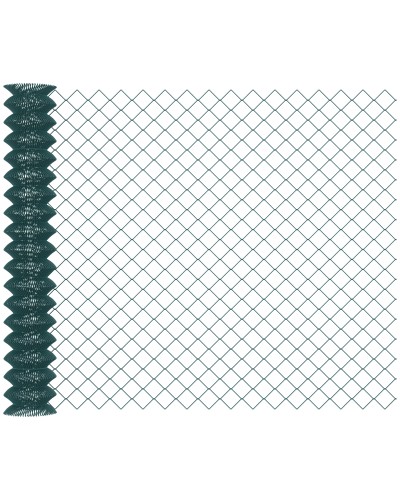 Steel and PVC Fencing Mesh for Outdoors, 25m Roll, 1.7m Height, Green