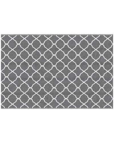  Tappeto per Esterno 182x274 cm Pieghevole e Reversibile, in Polipropilene Grigio e Bianco