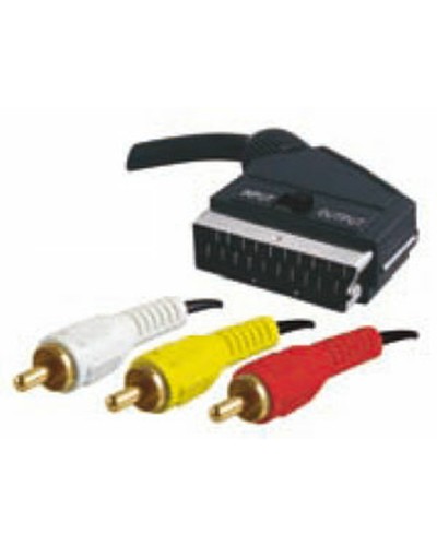 Kabel 3 x RCA till SCART (Europakontakt) NIMO