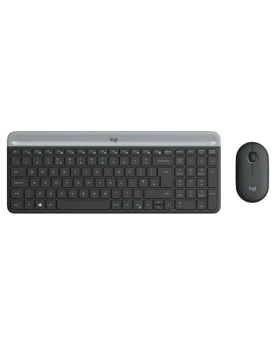 Toetsenbord en muis Logitech 920-009190 Zwart Grijs Frans AZERTY