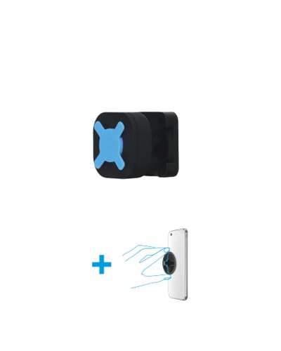 Mobilis Supporto Cellulare Auto 044003: Azzurro Nero, ABS, Universale
