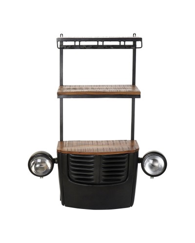 Flaskställ DKD Home Decor Bil Akaciaträ Järn Mörkgrå (83 x 30 x 104 cm)