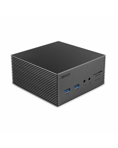 Station d'accueil USB-C 4K LINDY - Hub multiport pour ordinateur portable noir
