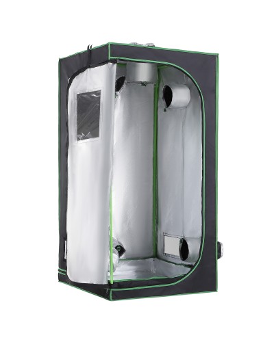  Tenda Idroponica in Oxford 600D con 5 Prese d'Aria Regolabili e Finestra, Serra Idroponica per Coltivazione con Foro per Cavi d