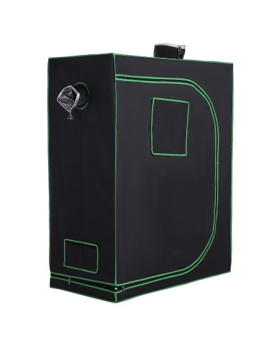  Serra Idroponica in Mylar con Prese d'Aria Regolabili per Coltivazione da Interno, 120x60x150cm, Nero