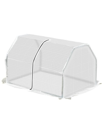 Mini PE Plastic and Steel Garden and Balcony Greenhouse with Zip Closure, 99x71x60 cm