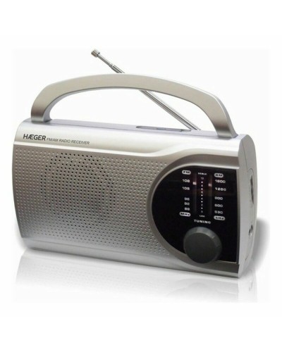 Radio AM/FM Haeger PR-BIB.004B Harmaa