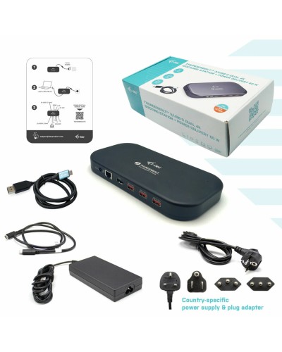 Latausasema i-Tec TB3HDMIDOCKPD Musta